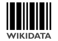 Black-only Wikidata transparent logo (SVG logo, [en] English)