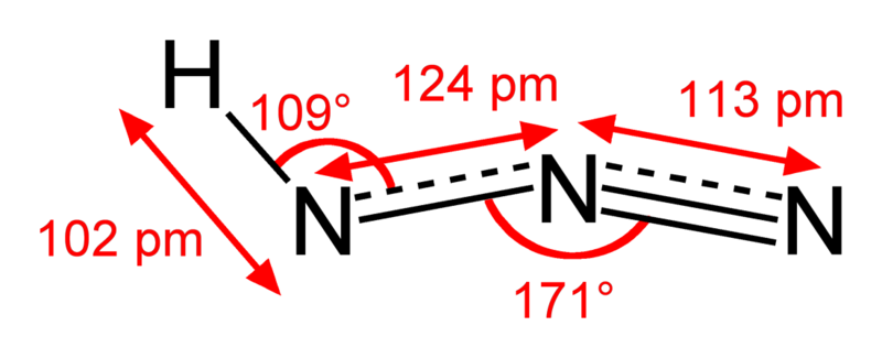 File:Hydrogen-azide-2D-dimensions.png