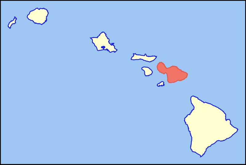 File:Map of Hawaii highlighting Maui.svg