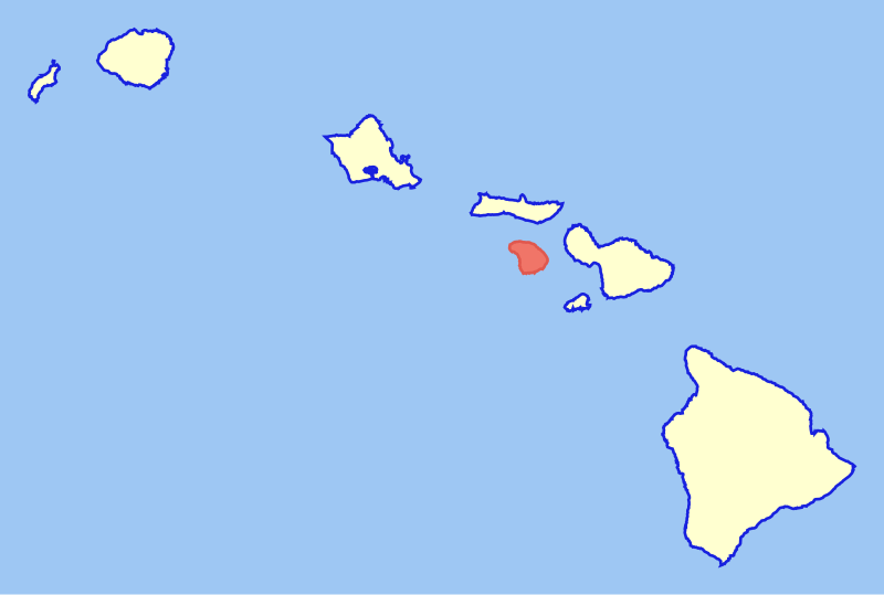 File:Map of Hawaii highlighting Lanai.svg