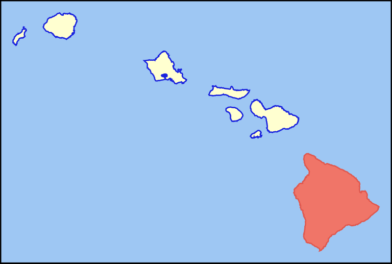 File:Map of Hawaii highlighting Hawaii (island).svg