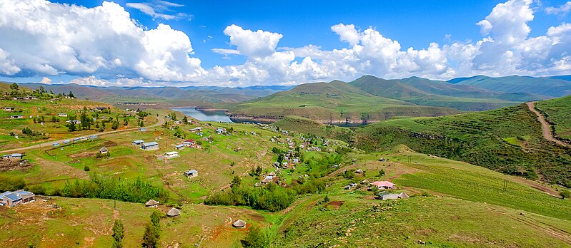 File:Maloti Mountains Village.jpg