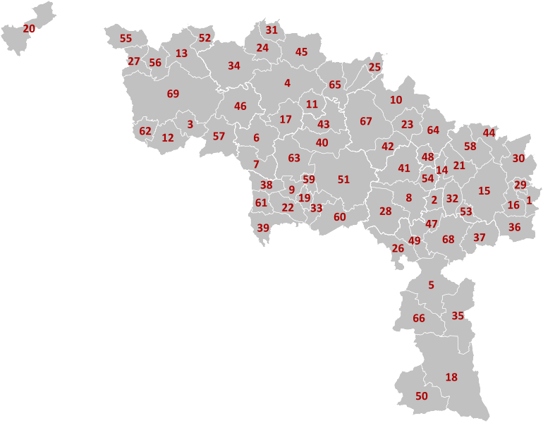 File:Municipalities Hainaut Belgium Map - Number.svg