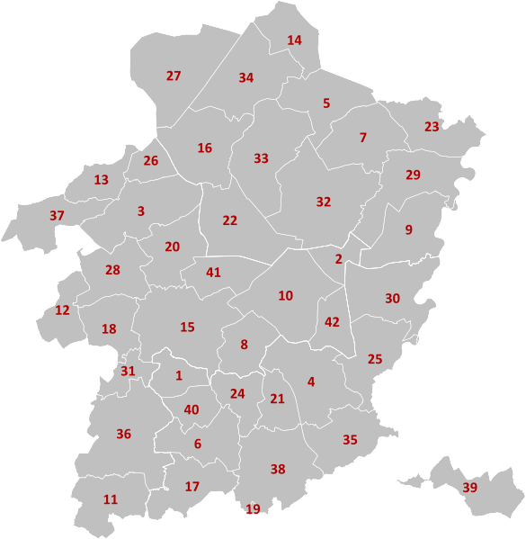 File:Municipalities Limburg Belgium Map - Number.svg