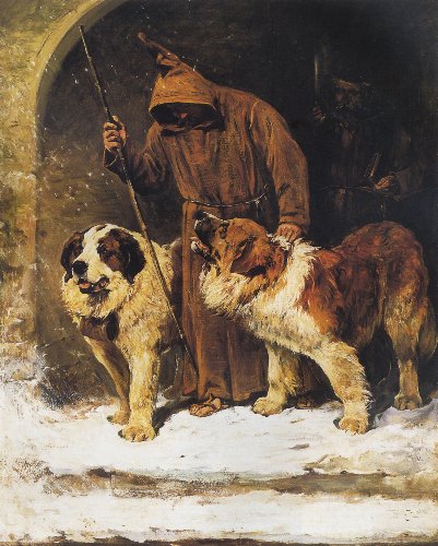 File:St. Bernards - To The Rescue by John Emms (artist).jpg