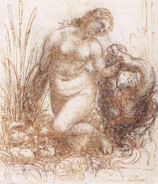 File:Leonardo da Vinci - Study for a kneeling Leda - WGA12756.jpg