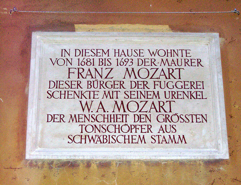 File:Franz Mozart Gedenktafel Fuggerei.jpg