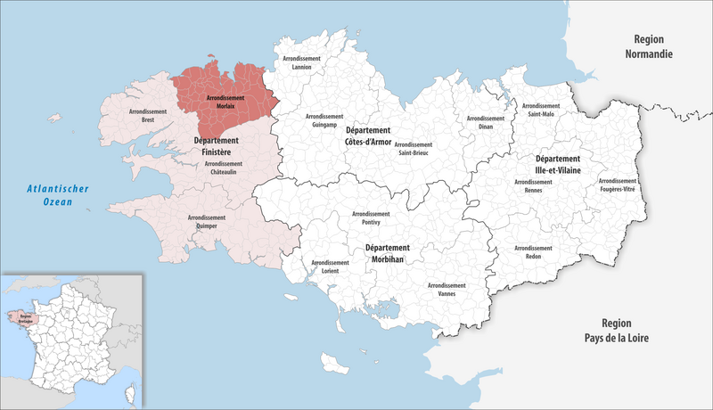 File:Locator map of Arrondissement Morlaix 2017.png