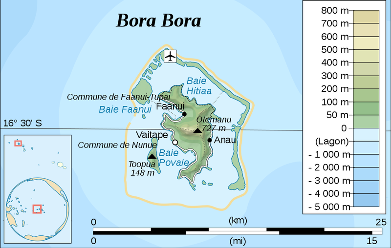 File:BoraBora without Tupai topographic map-fr.png