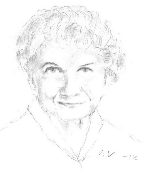 File:Alice Munro teikna av Andreas Vartdal (cc-by-sa).jpg