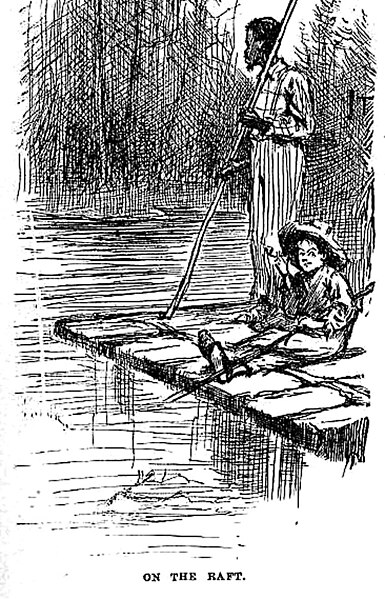 File:Huck and jim on raft.jpg