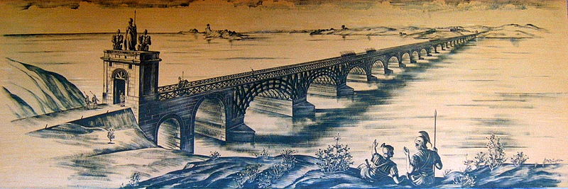 File:Trajan's Bridge Across the Danube, Modern Reconstruction.jpg