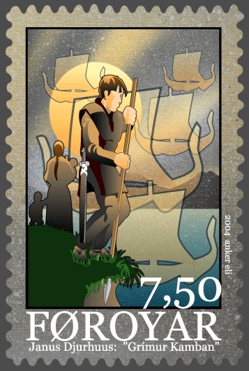 File:Faroe stamp 494 Djurhuus poems - grimur kamban.jpg