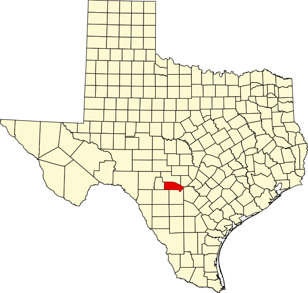 File:Map of Texas highlighting Bandera County.svg