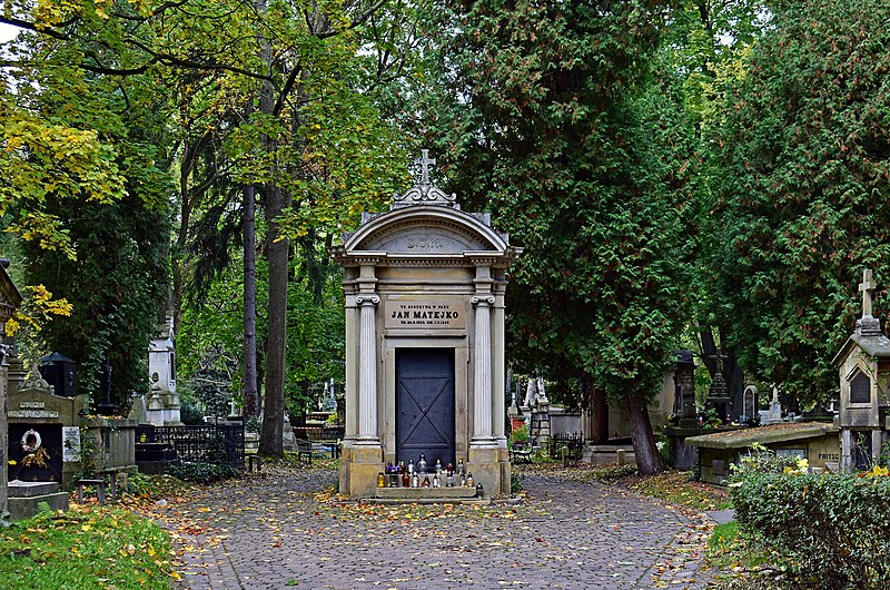 File:Rakowice Cemetery, tomb of Jan Matejko (Polish painter), 26 Rakowicka street, Kraków, Poland.jpg