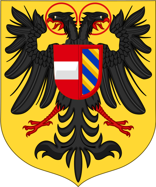 File:Arms of Rudolf II, Matthias and Ferdinand II, Holy Roman Emperors-Or shield variant.svg