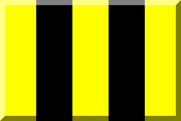 File:600px 3 stripes Yellow HEX-FFFF00 Black.svg