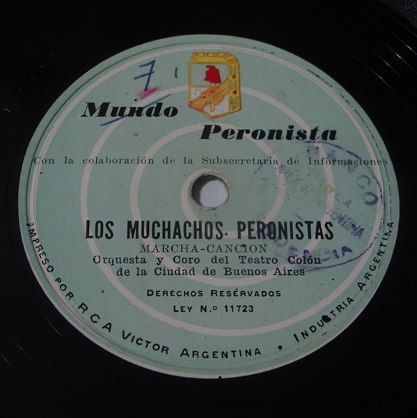 File:Los Muchachos Peronistas - Marcha peronista - Disco de pasta.jpg