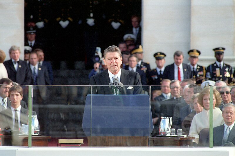 File:President Ronald Reagan making his inaugural address from the United States Capitol.jpg