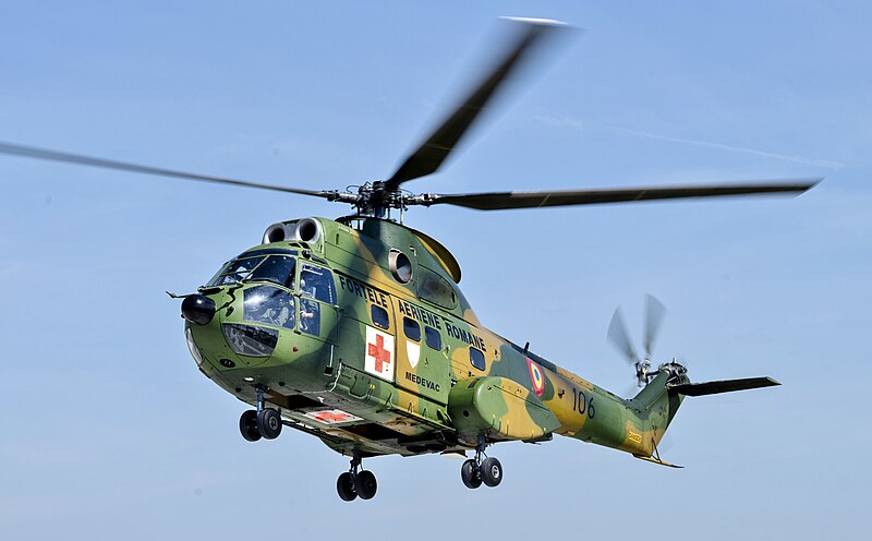 File:Romanian air force IAR 330 Puma during Carpathian Summer 19 (cropped).jpg