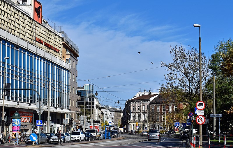 File:Zwierzyniecka street, view from W, Kraków, Poland.jpg