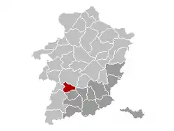 Ligging van Alken in die provinsie Limburg