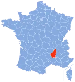 Ligging van Ardèche in Frankryk