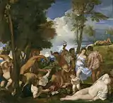 Titiaan, Die Bacchanal van die Andrians, ongeveer 1523–1526