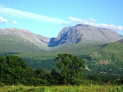 Ben Nevis in die verte.