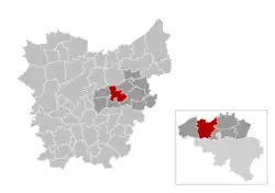 Ligging van Berlare in die provinsie Oos-Vlaandere