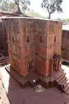 Syaansig van die Biet Giyorgis-kerk in Lalibela.