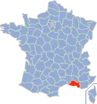 Localisation des Bouches-du-Rhône en France