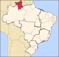 Ligging van Roraima in Brasilië