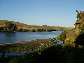 Die Breederivier ongeveer 5 km vanaf sy monding.