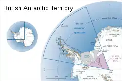 Ligging van die Brits-Antarktiese Gebied