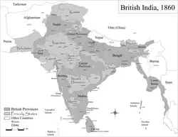 Ligging of Brits-Indië