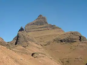 Cathedralpiek in die droë wintermaande.