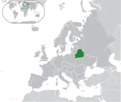 Ligging van Belarus