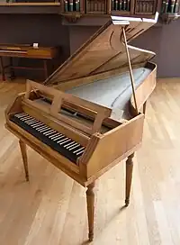 'n Fortepiano uit die tydperk