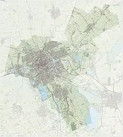 Kaart van Groningen-munisipaliteit