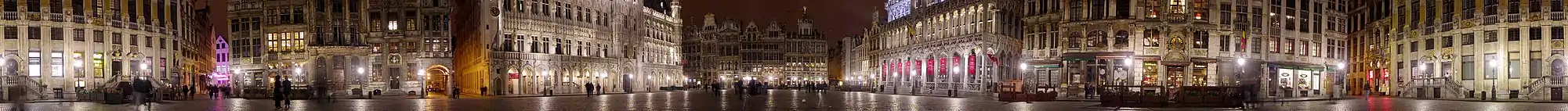 'n Panorama van die Groot Markplein of Grand-Place