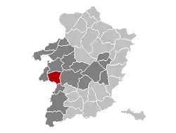 Ligging van Herk-de-Stad in die provinsie Limburg