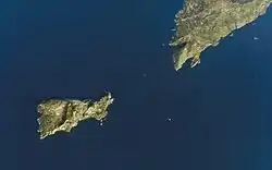 Nasa-Satellietbeeld van Capri