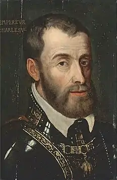 Portret van  Keiser Karel V.