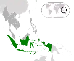 Ligging van Indonesië