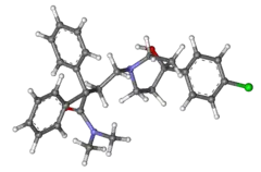 Bal-en-stokkiemodel van die loperamiedmolekuul