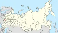 Ligging van Orjol-oblast in Rusland