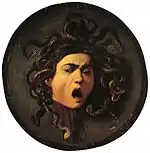 Medusa, deur Caravaggio (1592-1600).