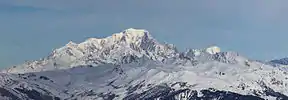 Die Mont Blanc soos gesien vanaf Valmorel