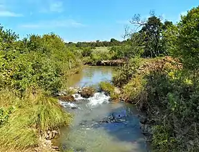 Moreletaspruit in die Faerie Glen-natuurreservaat